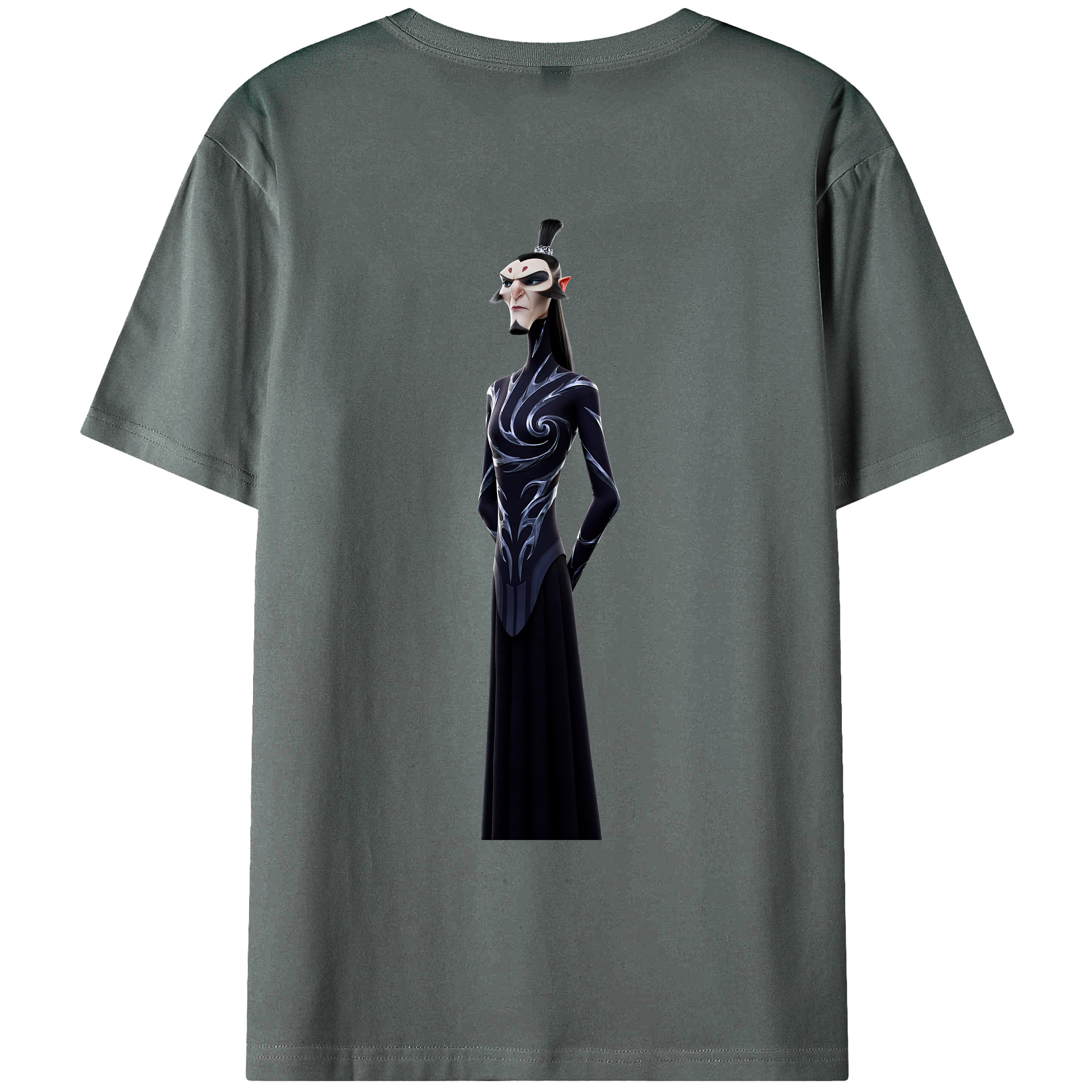 （画像用） Ne Zha 2 ナタ 魔童の大暴れ 綿100％ メンズ半袖Tシャツ（バックプリント） 通気性